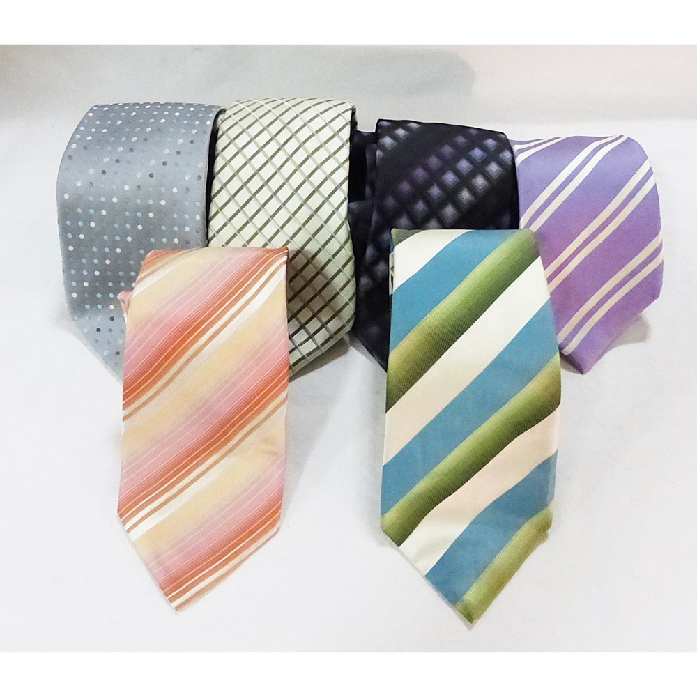 Van heusen men neck ties woven  Academia stripped‎ square polka dot set of 6